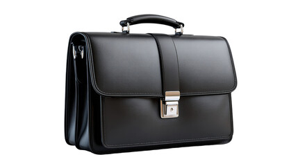 Classic Briefcase of Profession: A sleek, black briefcase, the epitome of professionalism and style, sits ready to carry the essentials of business and success.