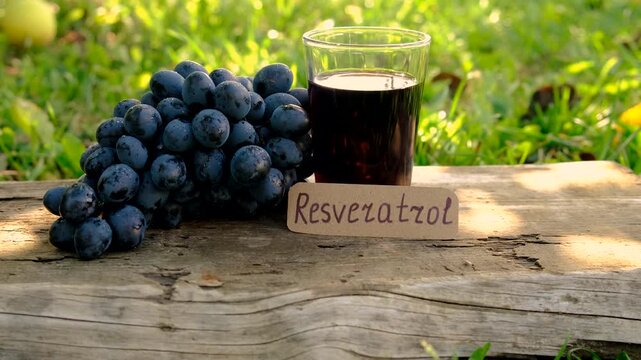 Resveratrol supplements and homeopathy. Selective focus.