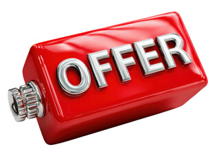Exclusive Offer: a Shiny Red Tag with Offer in Bold, beckoning viewers with a chance to seize a special deal.