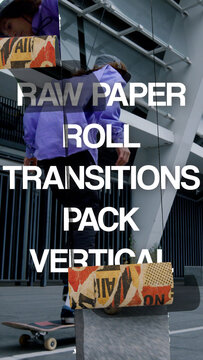 Raw Paper Roll Transitions Pack - Vertical
