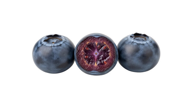 Blueberry Cross Section Isolated on Transparent Background