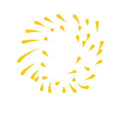 Gold fireworks vector illustration