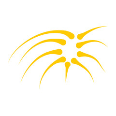 Gold fireworks vector illustration