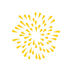 Gold fireworks vector illustration