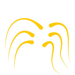 Gold fireworks vector illustration