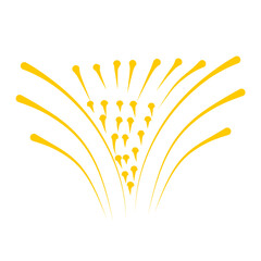 Gold fireworks vector illustration