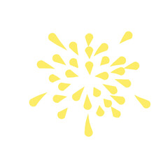 Gold fireworks vector illustration