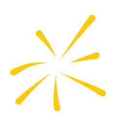 Gold fireworks vector illustration