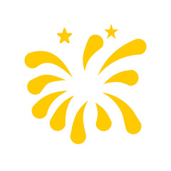 Gold fireworks vector illustration