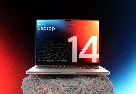 Laptop 14 Inch Mockup