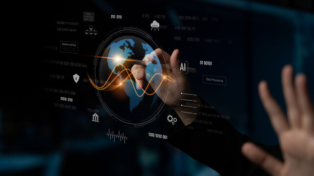Global AI and data processing system enhances data, AI, and processing efficiency through digital network and global integration of intelligent technology Latch - Powered by Adobe