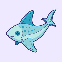 Obraz premium vector illustration of a angel shark