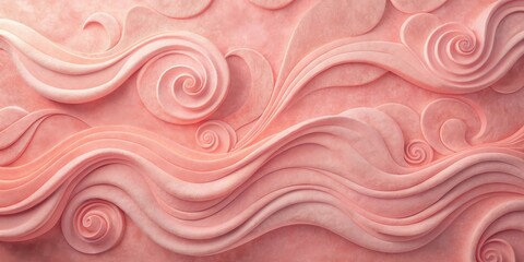 Abstract Pink Swirls Elegant Textured Background with Flowing Curves and Spiral Designs