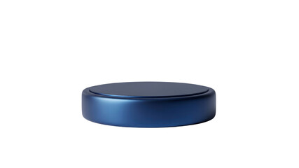 Blue round podium for product display