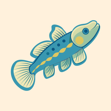 vector illustration of a goby