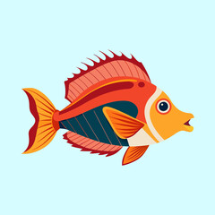 vector illustration of a hogfish