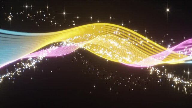 Motion background with light technology wave