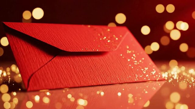 christmas gift box with red ribbon