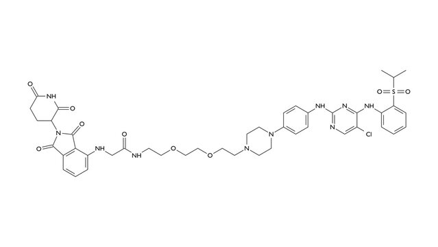 tl12-186 molecule, structural chemical formula, ball-and-stick model, isolated image vasoconstriction inhibition
