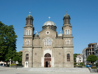 Orthodox cathedral of St. Kirill and Methodius, main cathedral of the city, Burgas, Bulgaria.