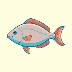 vector illustration of a snapper