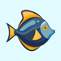 Fototapeta premium vector illustration of a surgeonfish