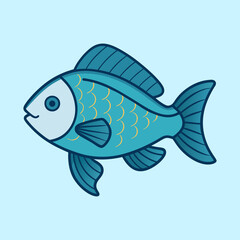 vector illustration of a tilapia