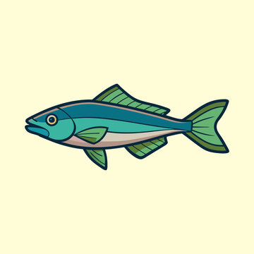 vector illustration of a tilefish
