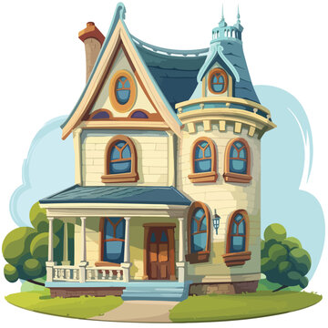 roof, architecture, vector, building, house, home, village, cute, cottage, window, illustration, design, simple, cartoon, exterior, city, estate, cozy, sweet, doll, toy, door, small, property, childre