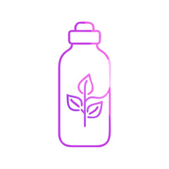 Neon Line Reusable Water Bottle Icon
