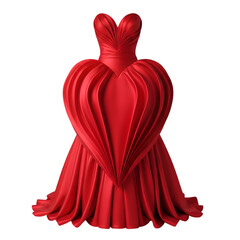 Elegant Red Heart Gown Fashion Design