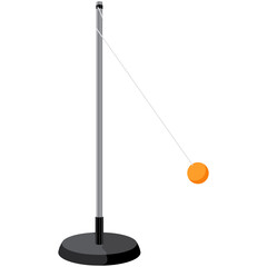 tetherball game metal pole vector.