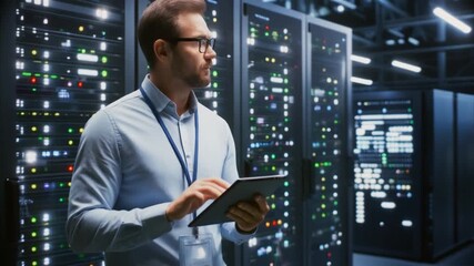 IT Professional Managing Server Infrastructure in Data Center - Powered by Adobe