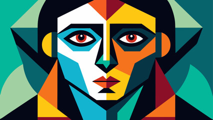 Fototapeta premium Abstract portrait in geometric style