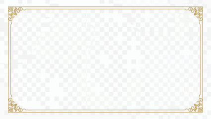 Ornate vintage gold frame borders with floral swirls, classic decorative elements for certificates, wedding invitations and greeting cards, vector set isolated on white © MH