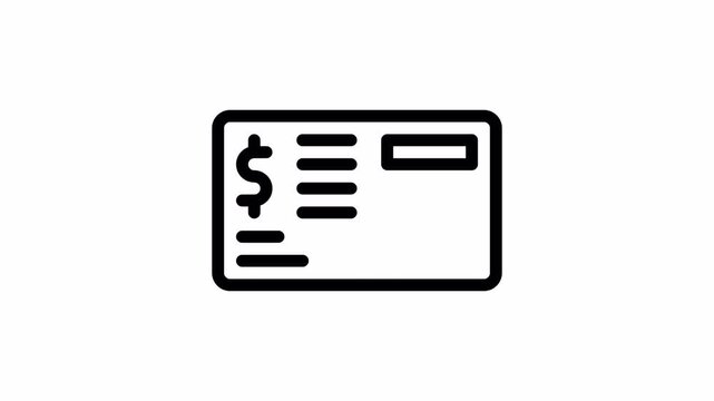 cheque animated icon - Motion Graphic Elements for Business ,Presentations and Design