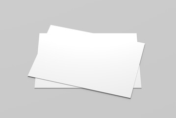 Folded Flyer Mockup with Clean Minimal Design and Realistic Shadows