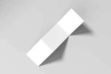 A4 Landscape Tri Fold Brochure Mockup in Perspective View on Neutral Background