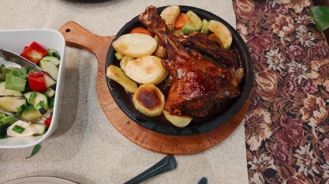 Traditional Kosovan Food in Pristina in Kosovo