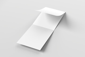 A4 Landscape Tri Fold Brochure Mockup in Perspective View on Neutral Background