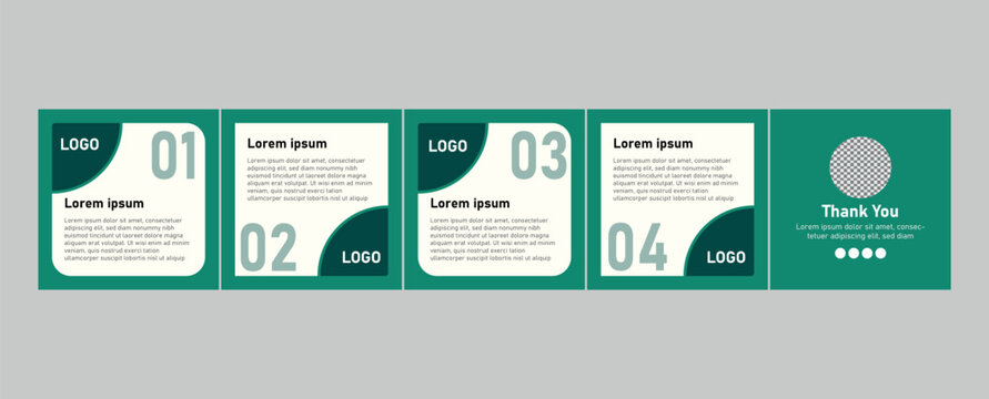 Carousel template social media post featuring a mobile phone. Fully editable mockup.