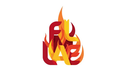 Flame Logo Dynamic Typography and Artistic Fire Design for Branding and Visual Identity
