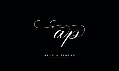 AP, PA, A, P Abstract Letters Logo Monogram