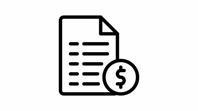 invoice animated icon - Motion Graphic Elements for Business ,Presentations and Design