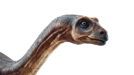 Long neck dinosaur head close up