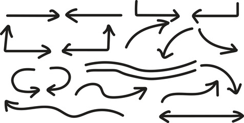 Collection of various arrows and pointers in different directions and styles