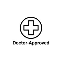 Fototapeta premium Doctor Approved Medical Health Seal Icon Isolated On Transparent Background