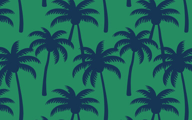 Fototapeta premium Tropicalpalmsilhouettesisolatedontransparentbackground