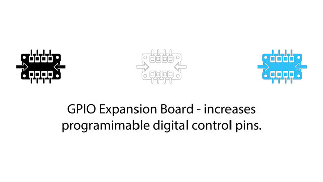 Gpio expansion board increases programmable digital control pins