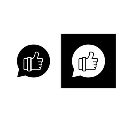 Obraz premium Like icon black and white filled.